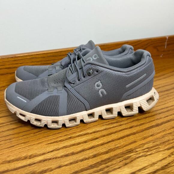 On Cloud Grey Sneaker Women's Size 8 Running Athlete Shoe - Picture 3 of 9